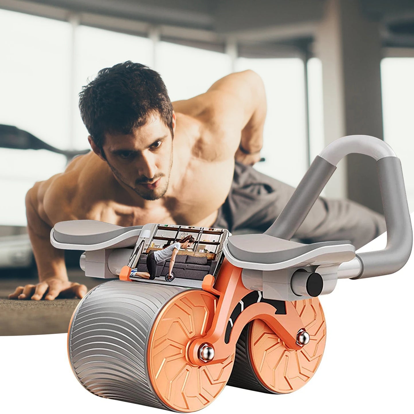 Rueda Abdominal Soporte Con Auto rebote Power Wheel